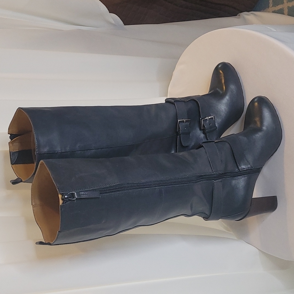 NINE WEST Skylight Knee High Leather boots Size 8M